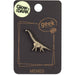 brachiosaurus glowing dinosaur skeleton enamel pin on packaging front on