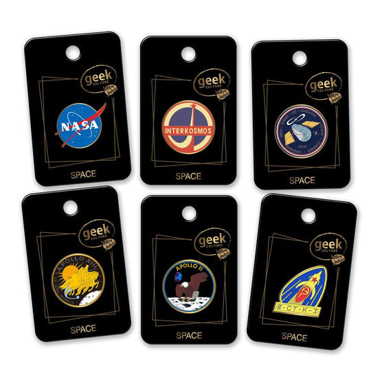 space pins on card