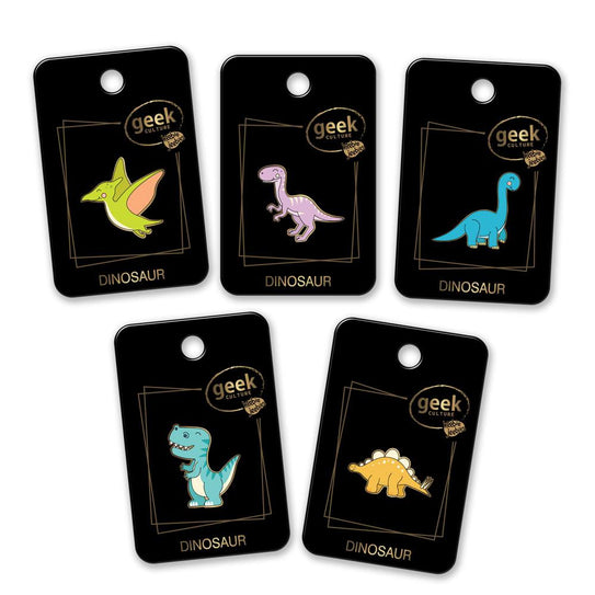 Dinosaur Enamel Pins - Heebie Jeebies