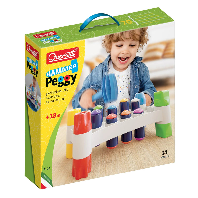 Quercetti Hammer Peggy - Peg Pounding Toy
