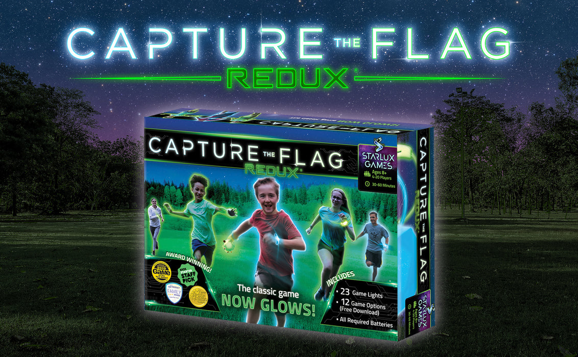 capture the flag packaging with background 