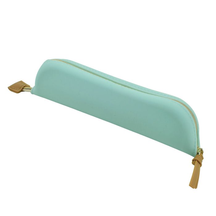 Cute! Soft Silicone Pencil Case Aqua Closed