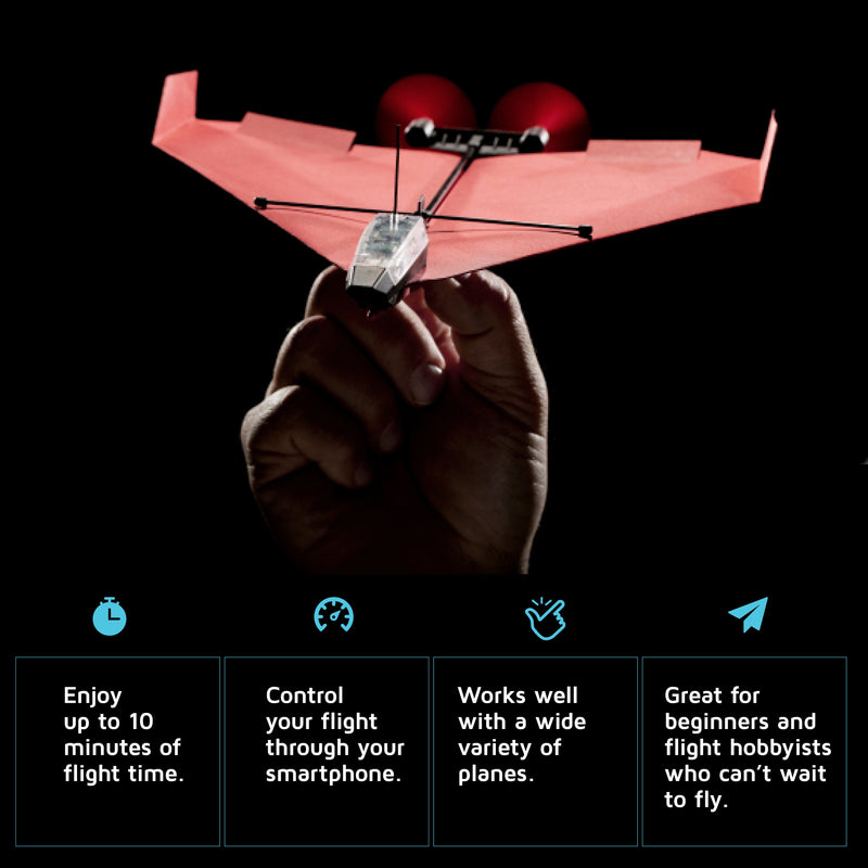 PowerUp 4.0 Red Electric Paper Airplane Conversion Kit