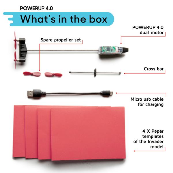PowerUp 4.0 Red Electric Paper Airplane Conversion Kit