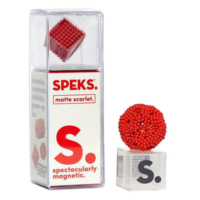SPEKS Magnetic Balls 512 Miniature Construction Magnets Matte Scarlet