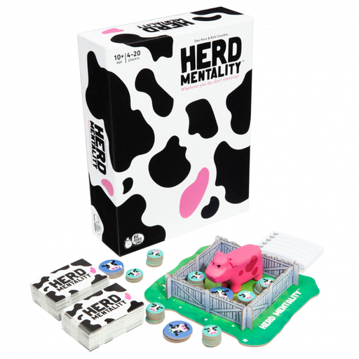 herd mentality board game front packaging and contents 