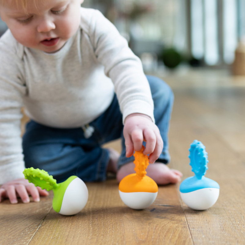 Dimpl Wobbl Baby Toy - Orange