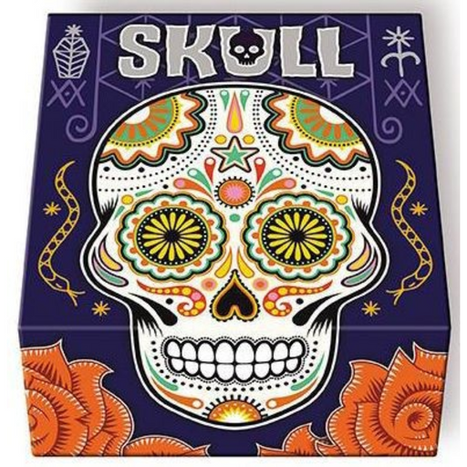skull bluffing card game front packaging 