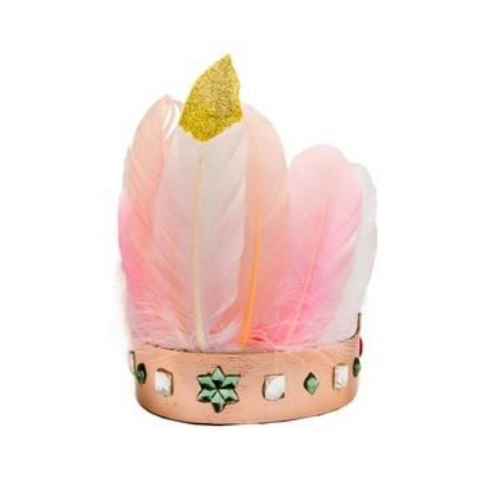 Huckleberry Glam Feather Crown Pink