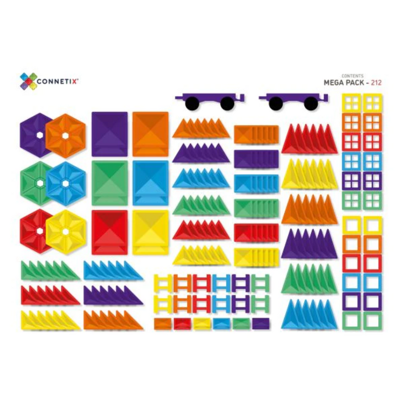Connetix Magnetic Tiles 212pc Mega Pack