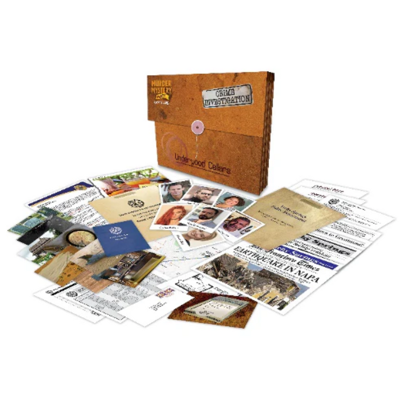 Murder Case Files Underwood Cellars Party Game