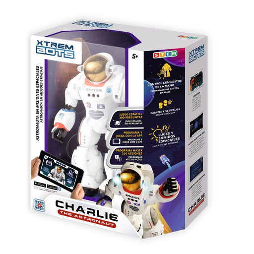 charlie the astronaut programmable robot in packaging 