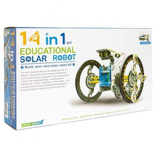 Green energy 14 in 1 cheap solar robot