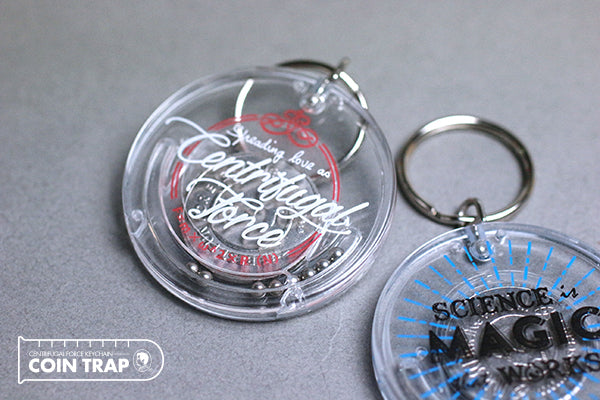 Centrifugal Force Keychain Red