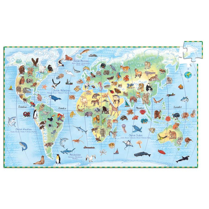 Djeco | Puzzle Observation Animal Of The World 100Pcs