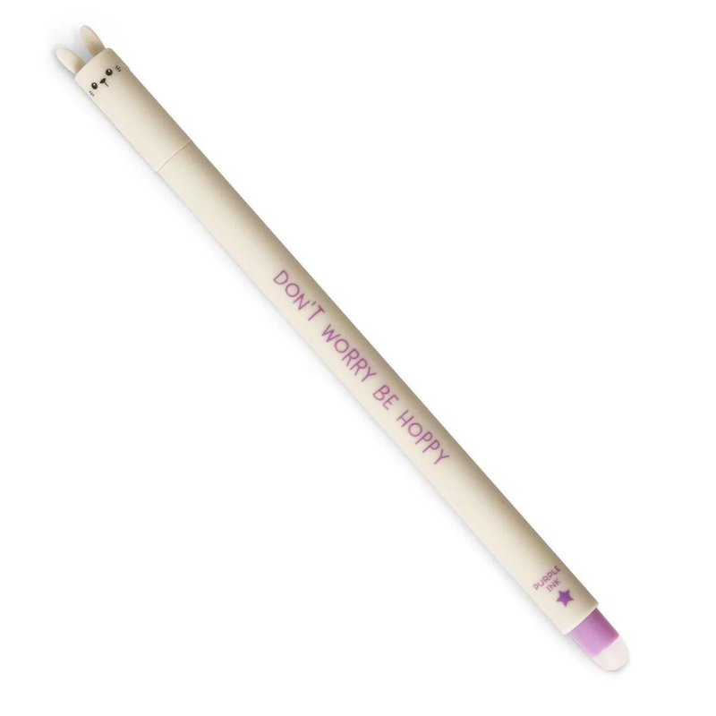 bunny erasable gen pen full product shot on side 