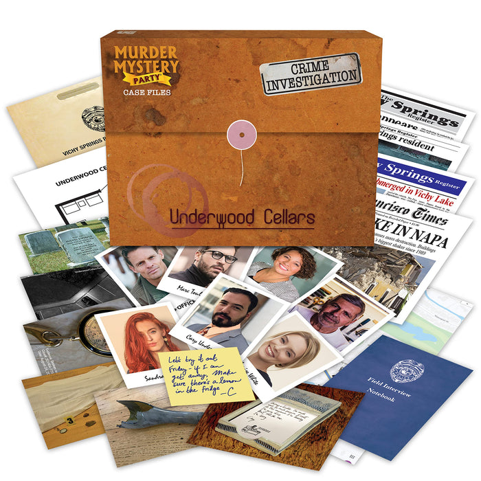 Murder Case Files Underwood Cellars Party Game