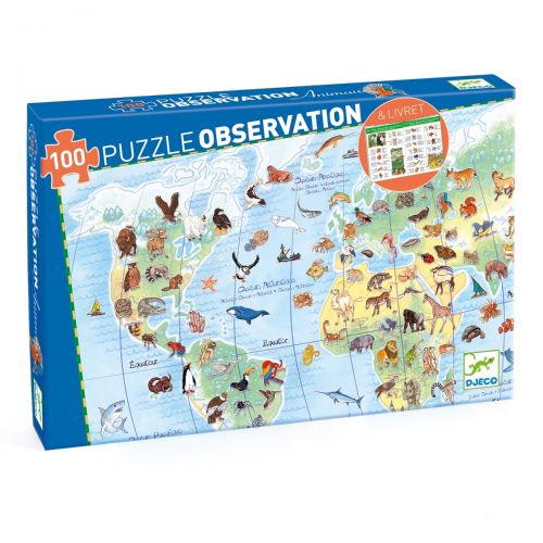 Djeco Puzzle Observation Animal of the World 100pcs